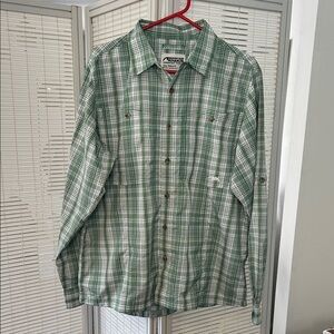 Mountain Khakis Green Plaid Casual Button Down Shirt